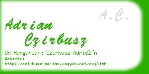 adrian czirbusz business card